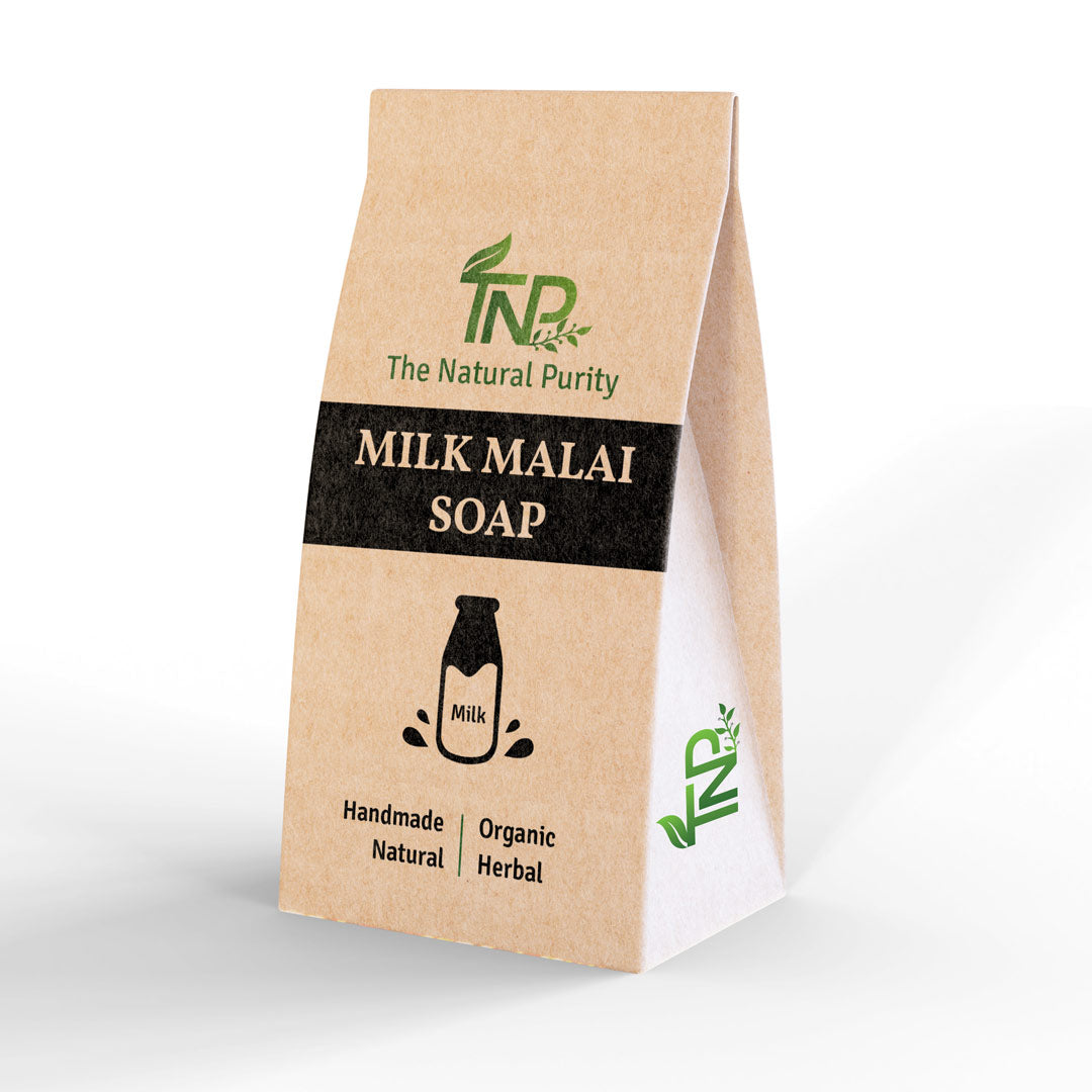 Natural Hand Made Luxury Soap with Milk & Malai | Organic Soap | 100gm