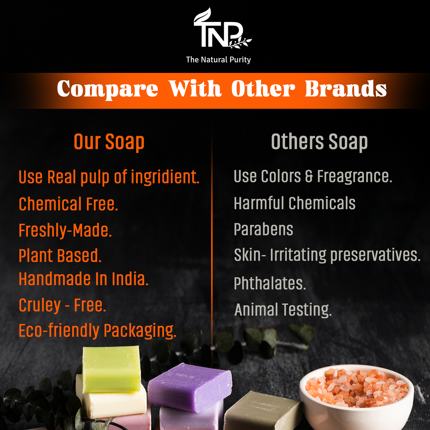 Natural Orange Soap With Fresh Orange Pulp | Handmade | Organic Soap | 100gm