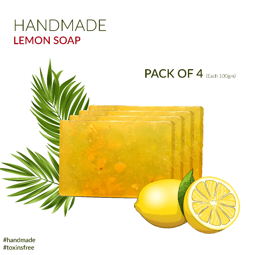 Pure Glycerin Lemon Soap with Real Lemon Pulp | Winter Glycerin Soap
