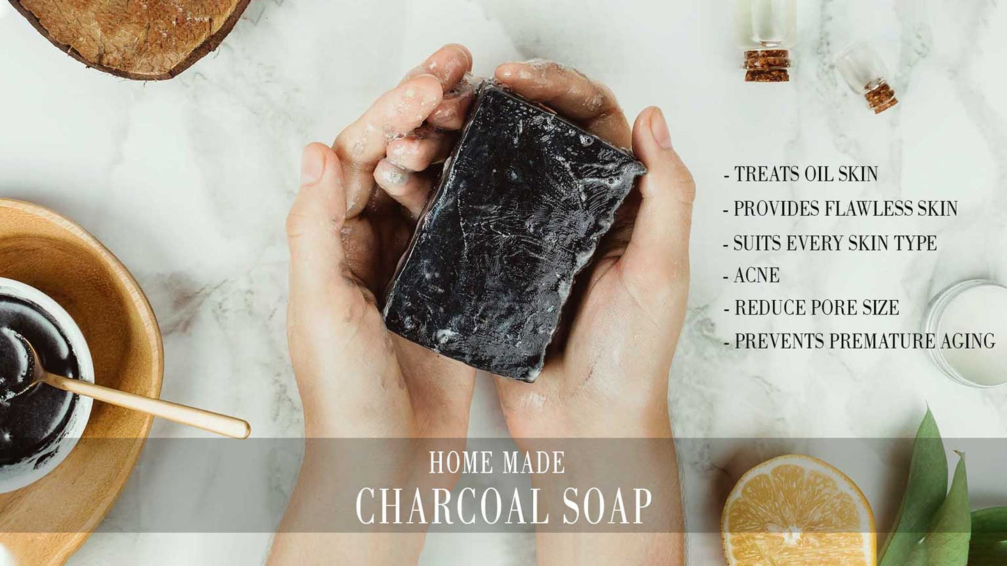 Pure Glycerin Charcoal Soap | Handmade | winter Glycerin Soap