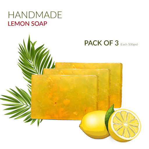 Hand made Lemon Turmeric Soap with Lemon Pulp | Organic Soap | 100gm