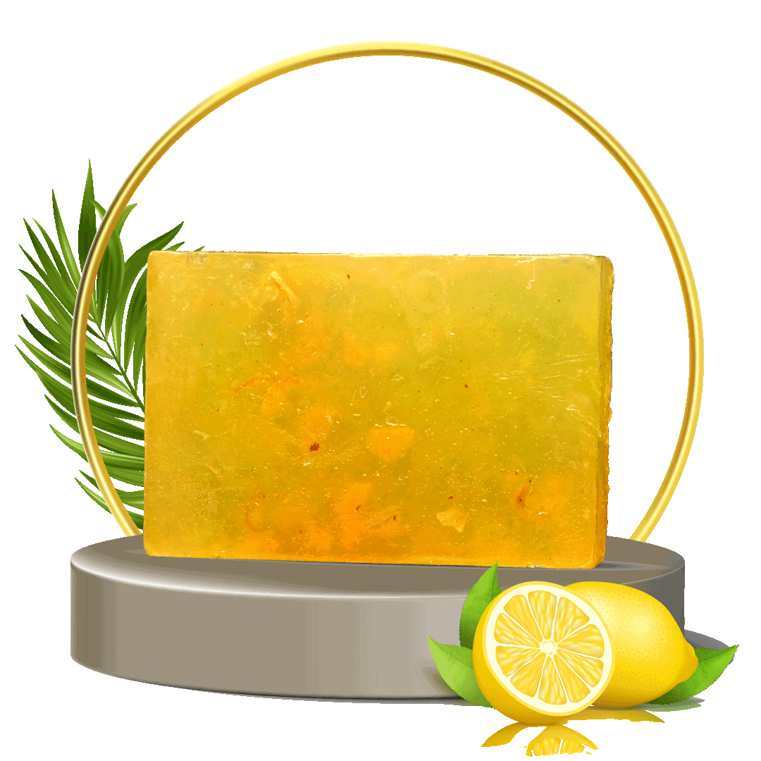 Hand made Lemon Turmeric Soap with Lemon Pulp | Organic Soap | 100gm