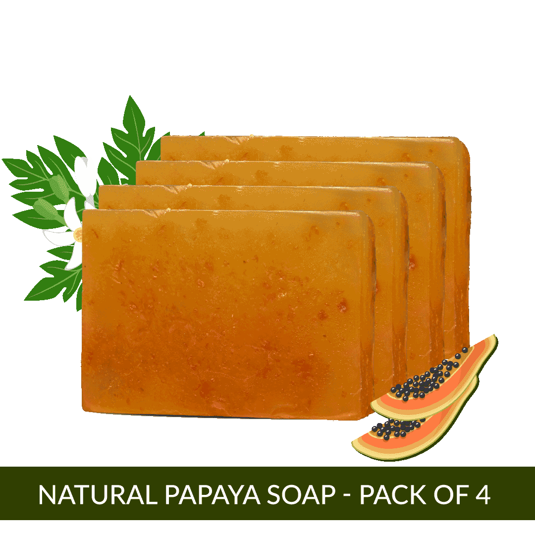 Natural Papaya Soap With Fresh Papaya Pulp | HandMade | Organic Soap | 100gm