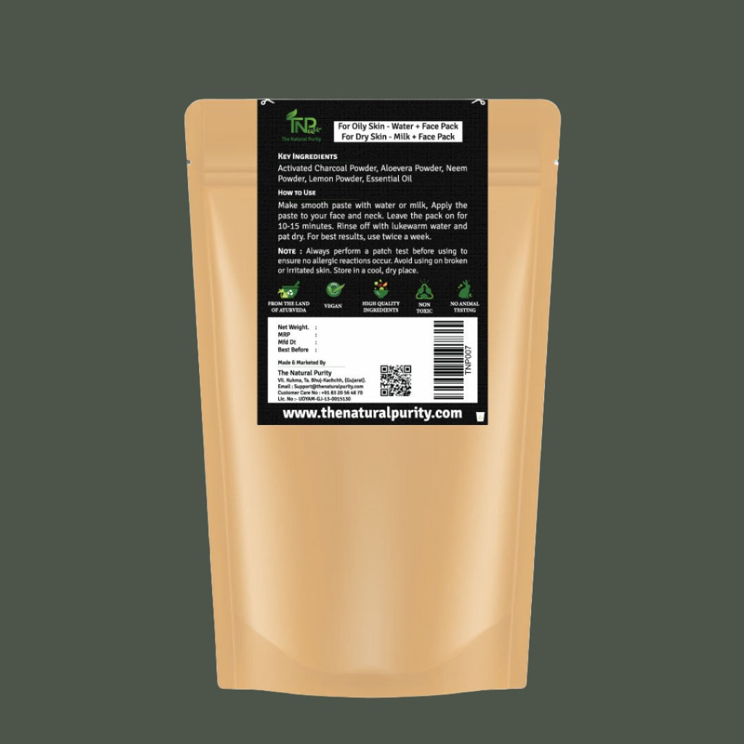 Charcoal Face Pack Powder | Deep Clean | 100gm