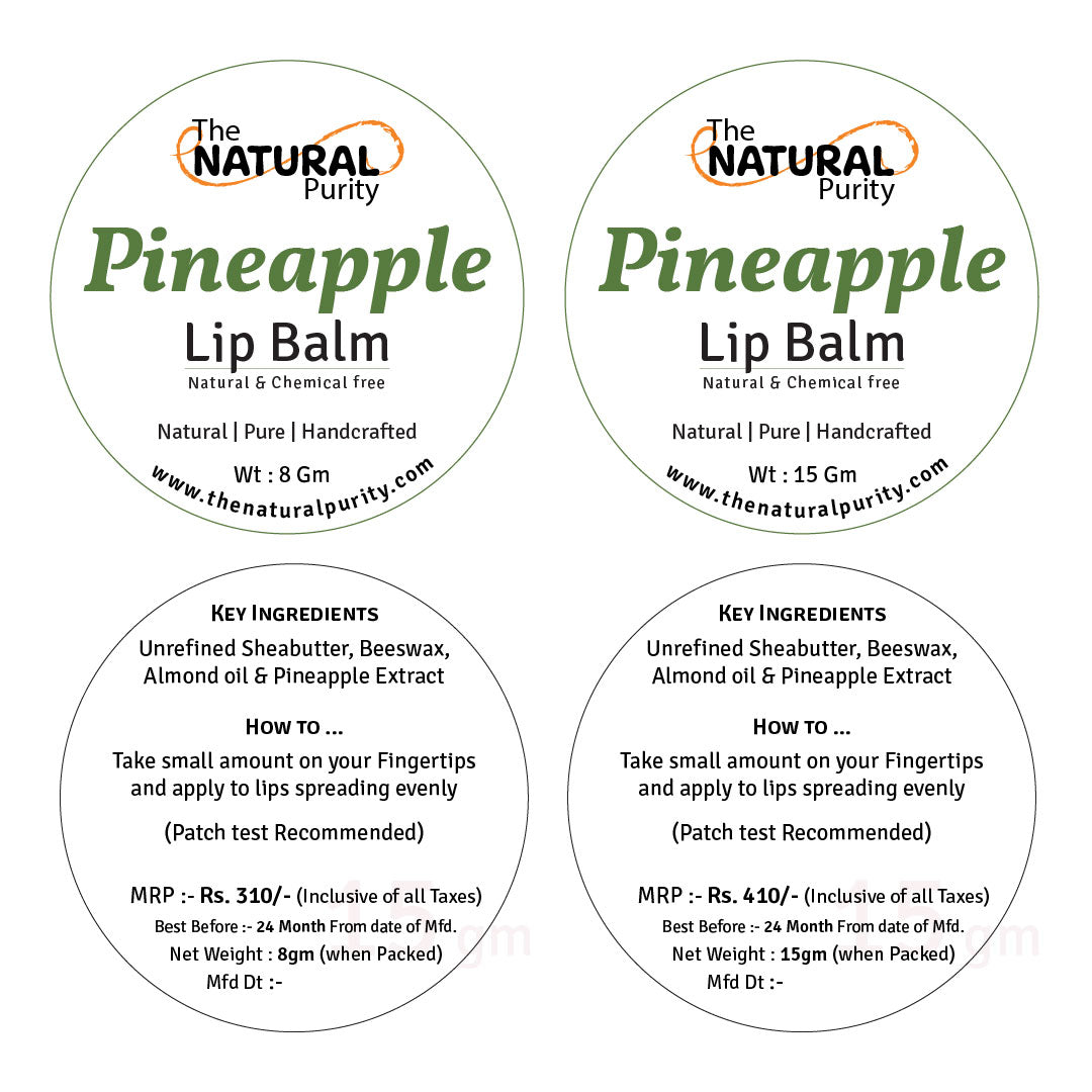 Pineapple Lip Balm | Natural & Chemical Free