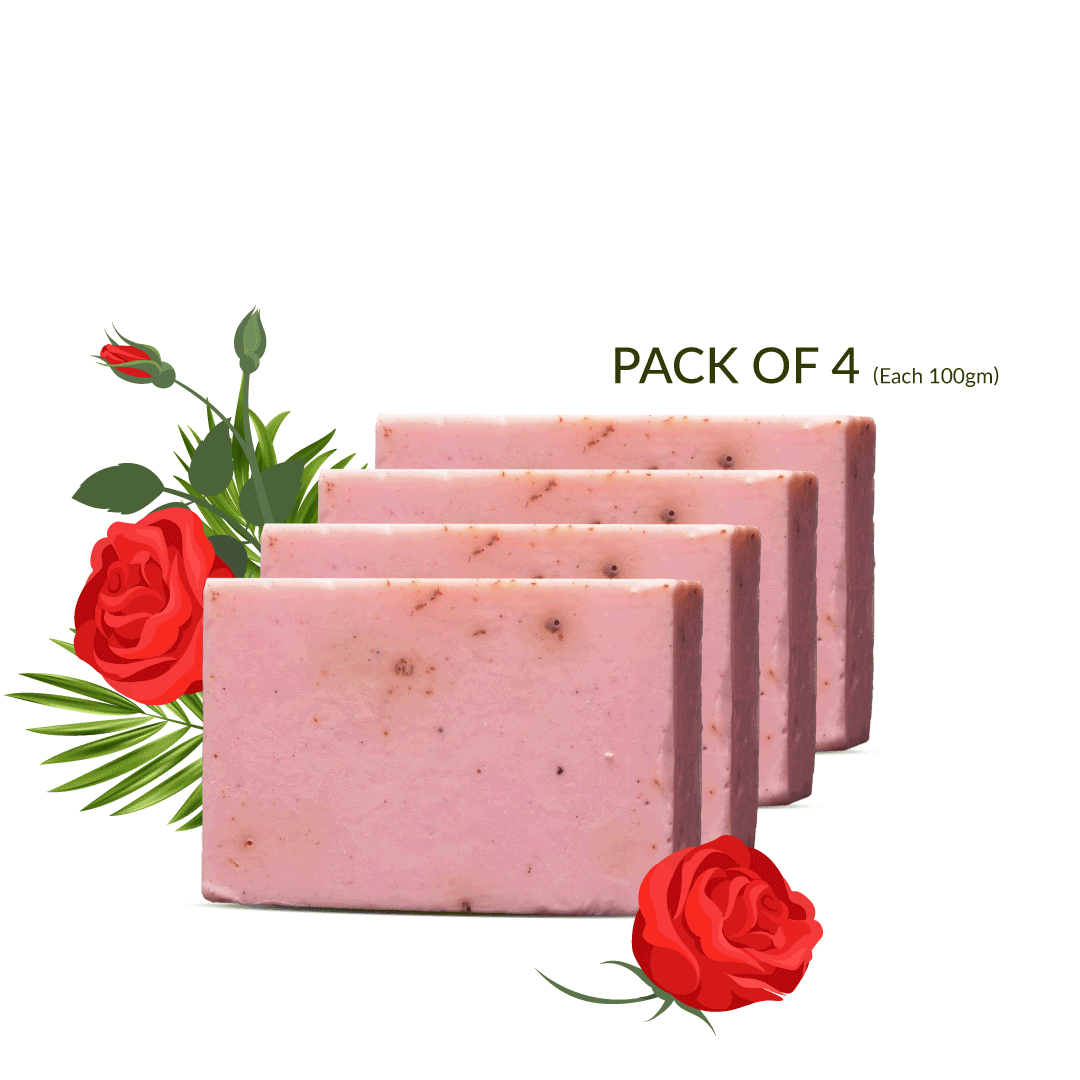Organic Natural Hand Made Luxury Bathing Soap with Rose & Milk | 100gm