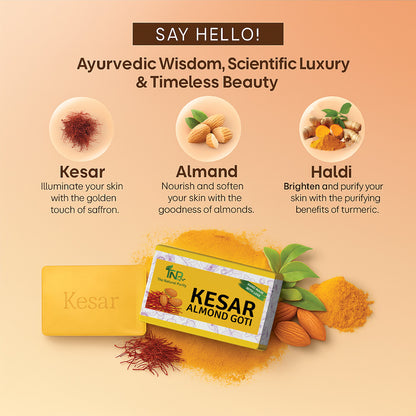 Kesar Almond Goti | Instant Glow Face Soap (25g) | for Men and Woman