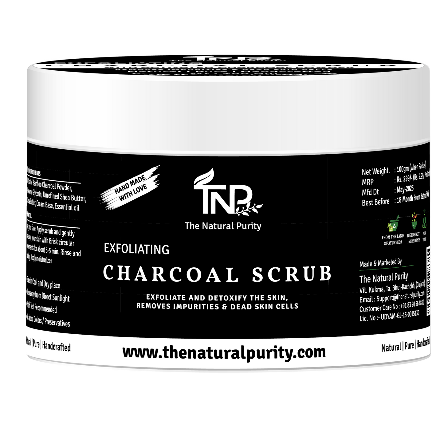 Activated Charcoal Scrub For Exfoliation, Oil Control & Deep Cleansing
