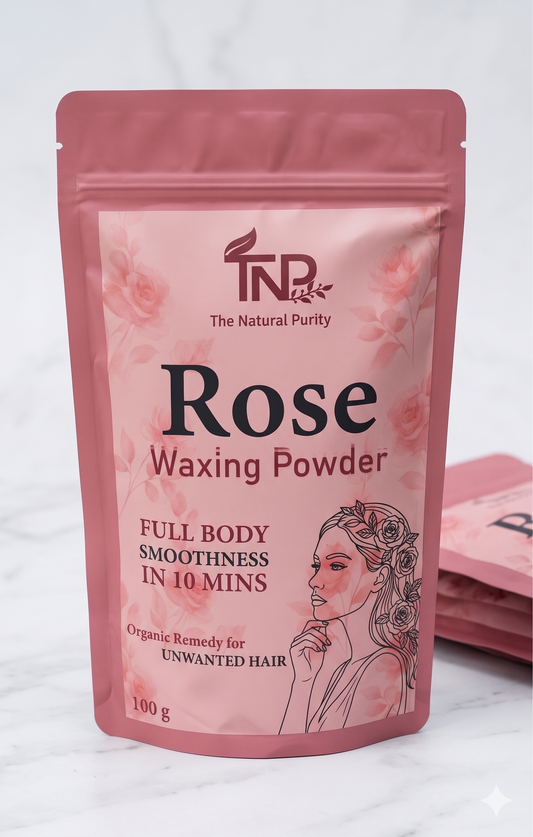 Rose Hair Removal Wax Powder for Women & Men | Professional & Painless Herbal Wax Powder with Natural Ingredients for All Skin Types | Quick, Easy to Apply Hair Removal for Smooth Skin with No Irritation or Skin Rashes 100 Gms