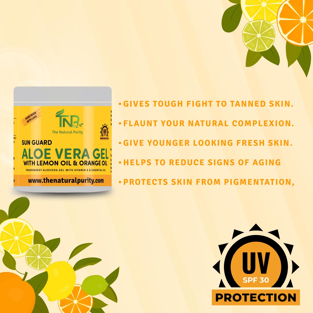 Sun Guard Aloe Vera Gel with Lemon Peel Oil And Orange Peel Oil | 100GM