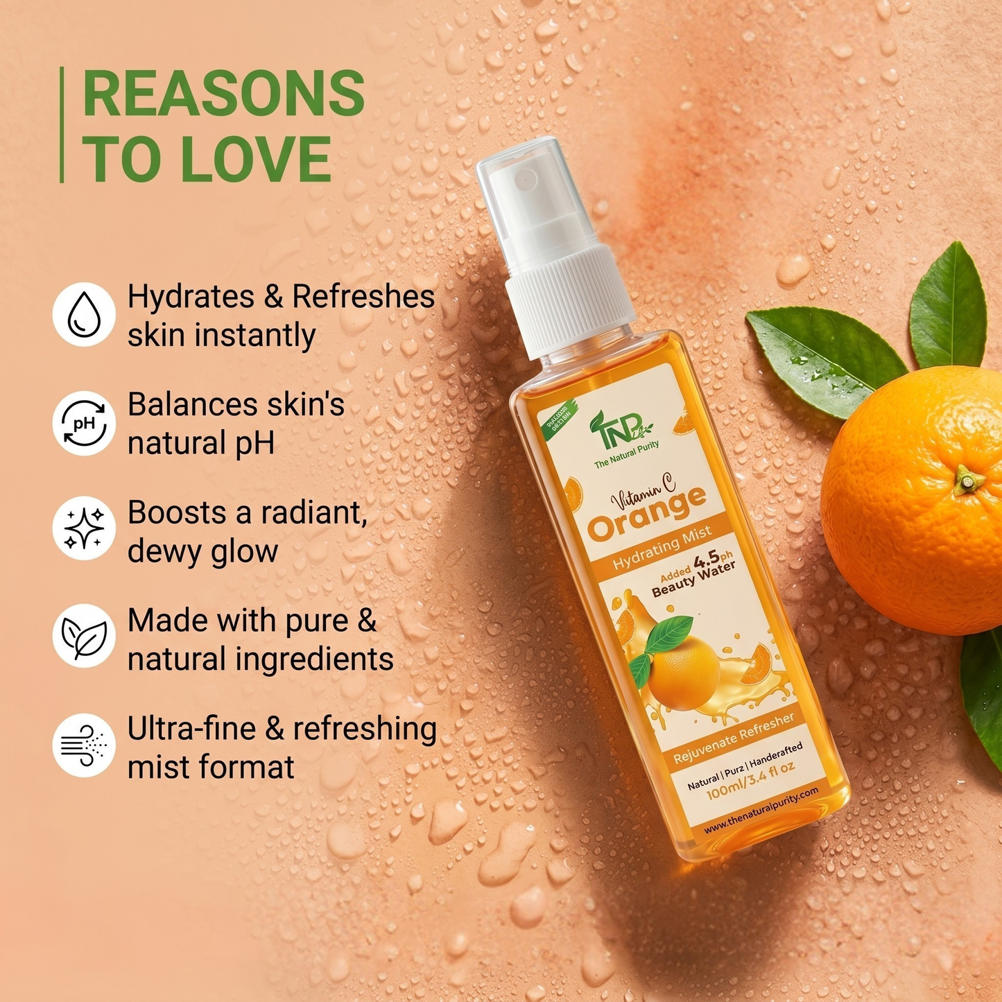 Vitamin-C Orange Mist - for Glowing Skin & Reduce Pigmentation | for Women & Men |100ml