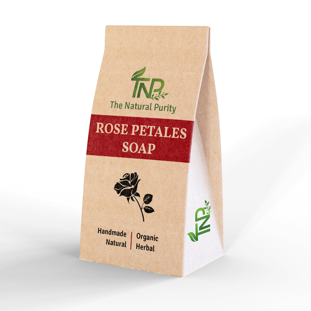 Hand Made Rose Petals Bathing Soap with Fresh Roses | 100gm