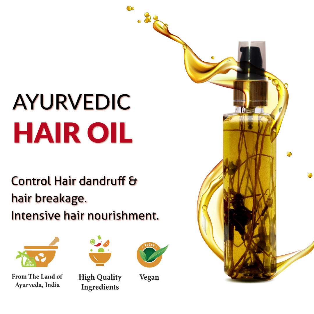 21 herbs Ayurvedic Hair Oil for Hair Growth | Control Hair loss & Dandruff | 100ml