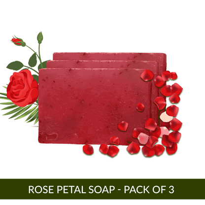 Hand Made Rose Petals Bathing Soap with Fresh Roses | 100gm