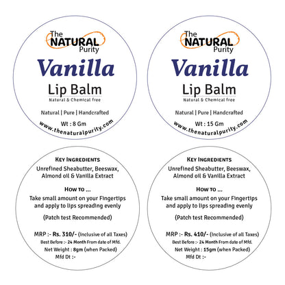 Vanilla Lip Balm | Natural & Chemical Free