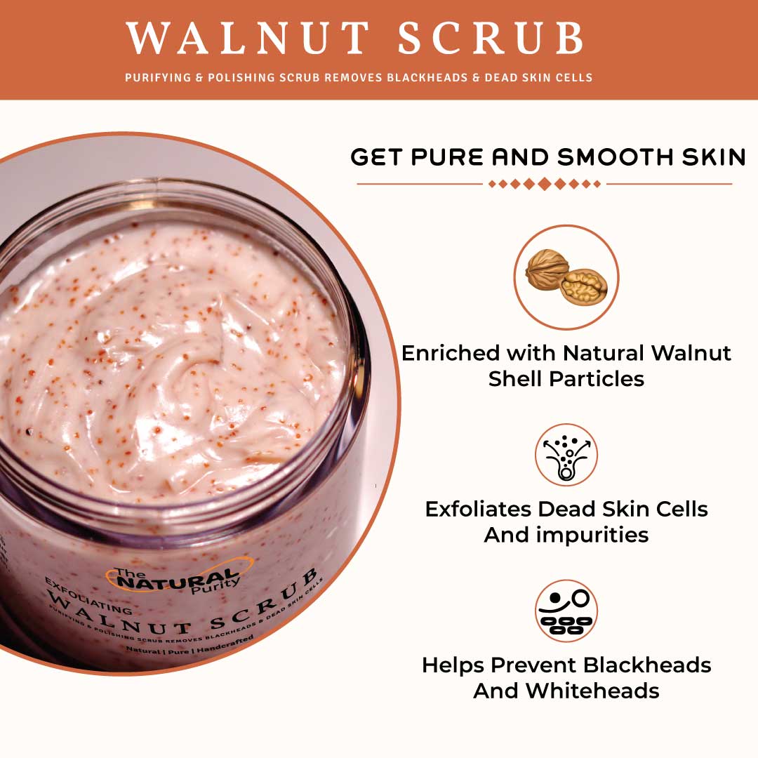 Walnut Scrub | Purifying & Polishing Scrub | Removes Blackheads & Dead skin cells