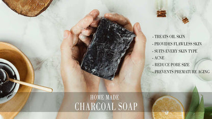 Activated Charcoal Soap | Homemade | Deep Cleansing Organic Soap | 100gm