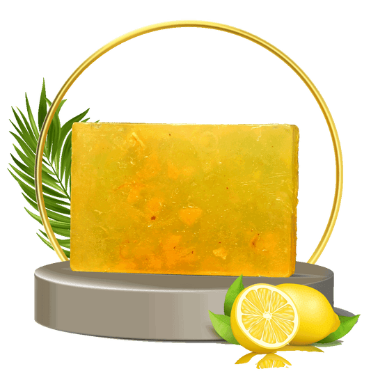 Hand made Lemon Turmeric Soap with Lemon Pulp | Organic Soap | 100gm