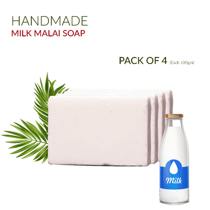 Natural Hand Made Luxury Soap with Milk & Malai | Organic Soap | 100gm