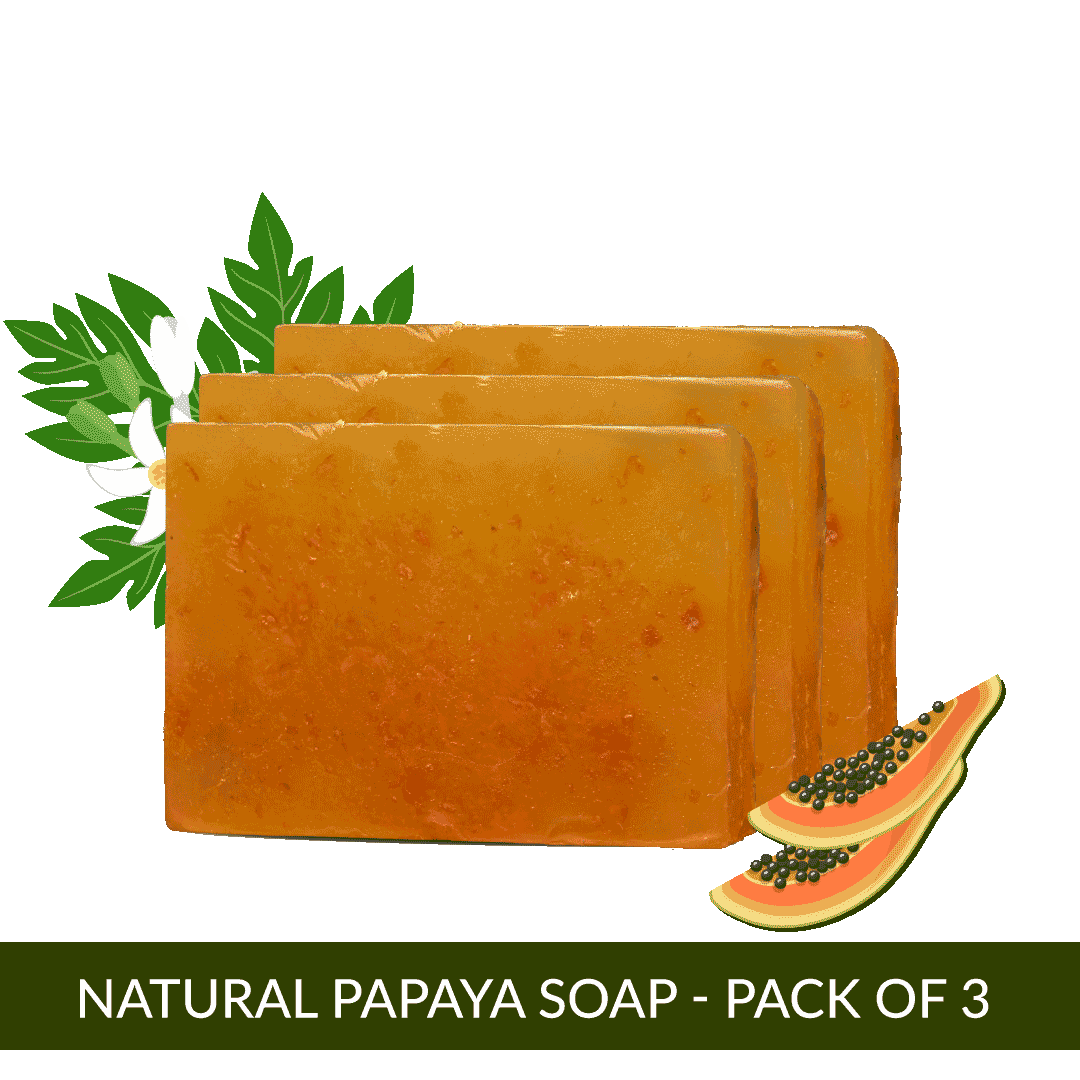 Natural Papaya Soap With Fresh Papaya Pulp | HandMade | Organic Soap | 100gm