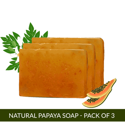 Natural Papaya Soap With Fresh Papaya Pulp | HandMade | Organic Soap | 100gm